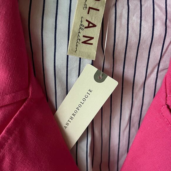 NWT Doland for Anthropologie Women's Pink Cropped Biker Jacket - size Medium - Picture 4 of 12